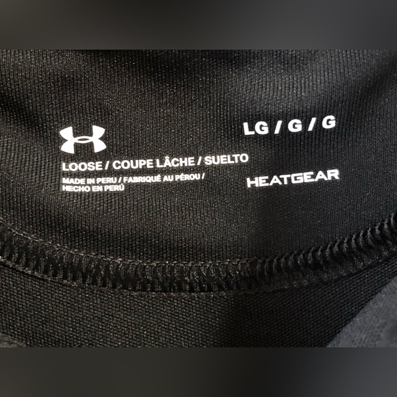 Mens Large Unibroue Black Golf Shirt Under Armour Heat Gear Like New - Picture 2 of 8